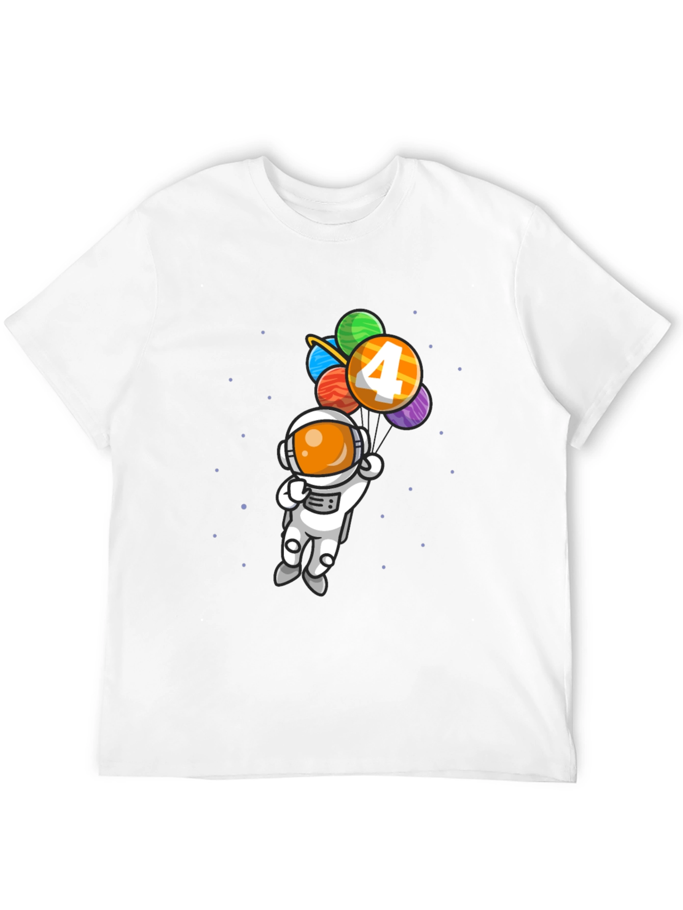 Astronaut Birthday Shirt - Number 4