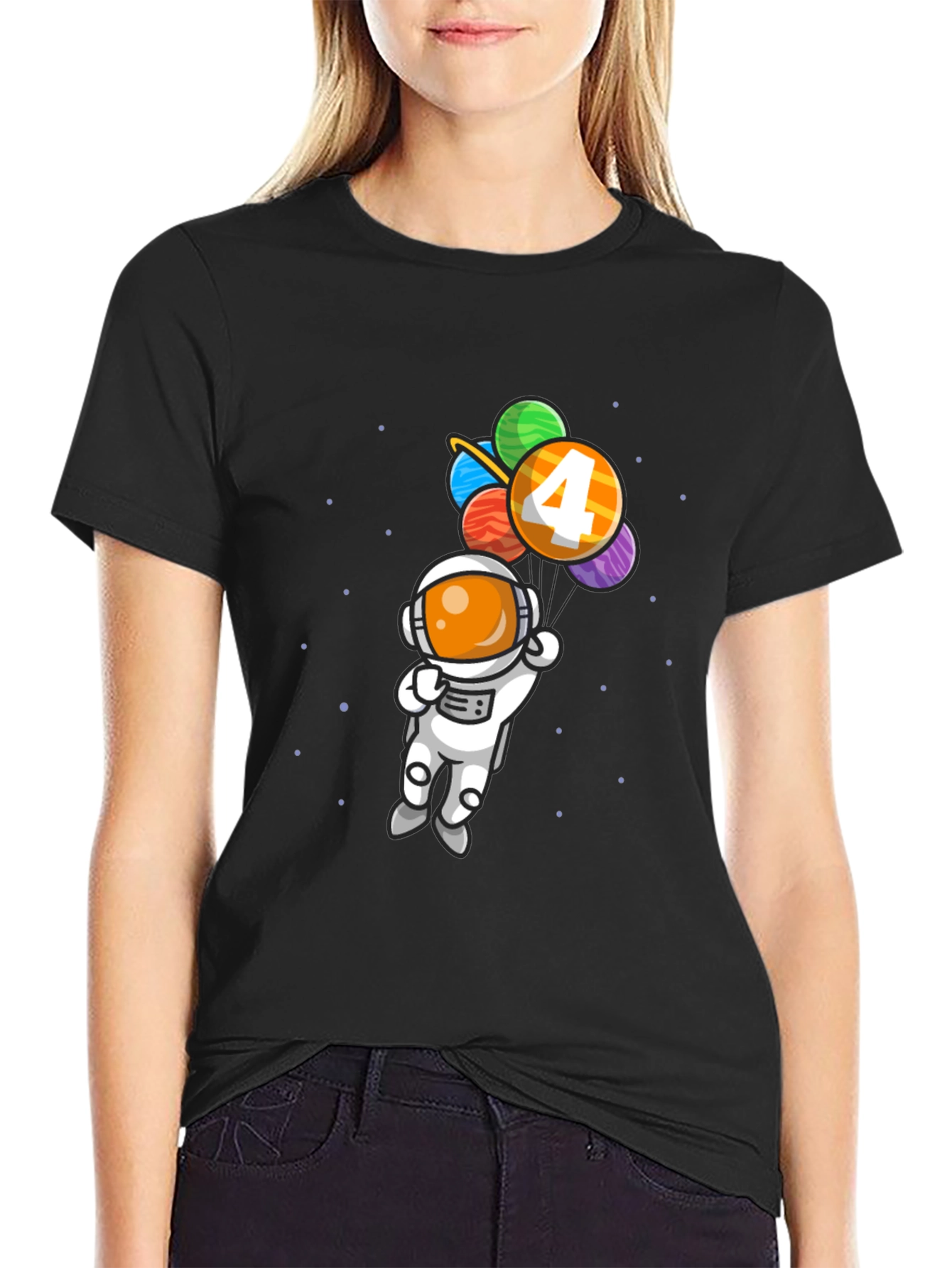Astronaut Birthday Shirt - Number 4