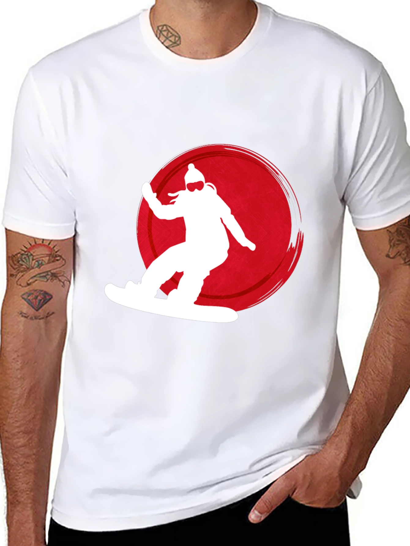 Snowboarder Graphic Tee - Black
