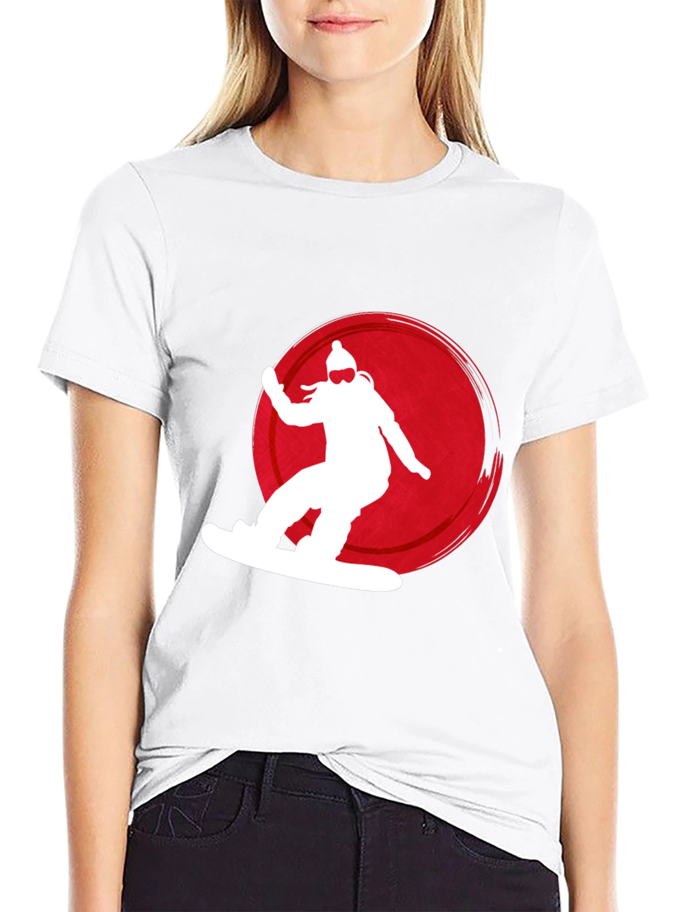 Snowboarder Graphic Tee - Black