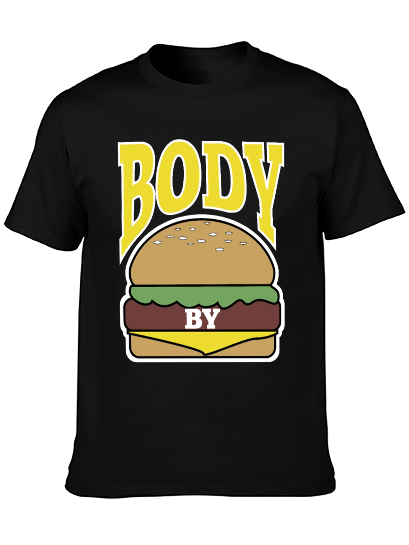 Body by Burger Funny Graphic T-Shirt