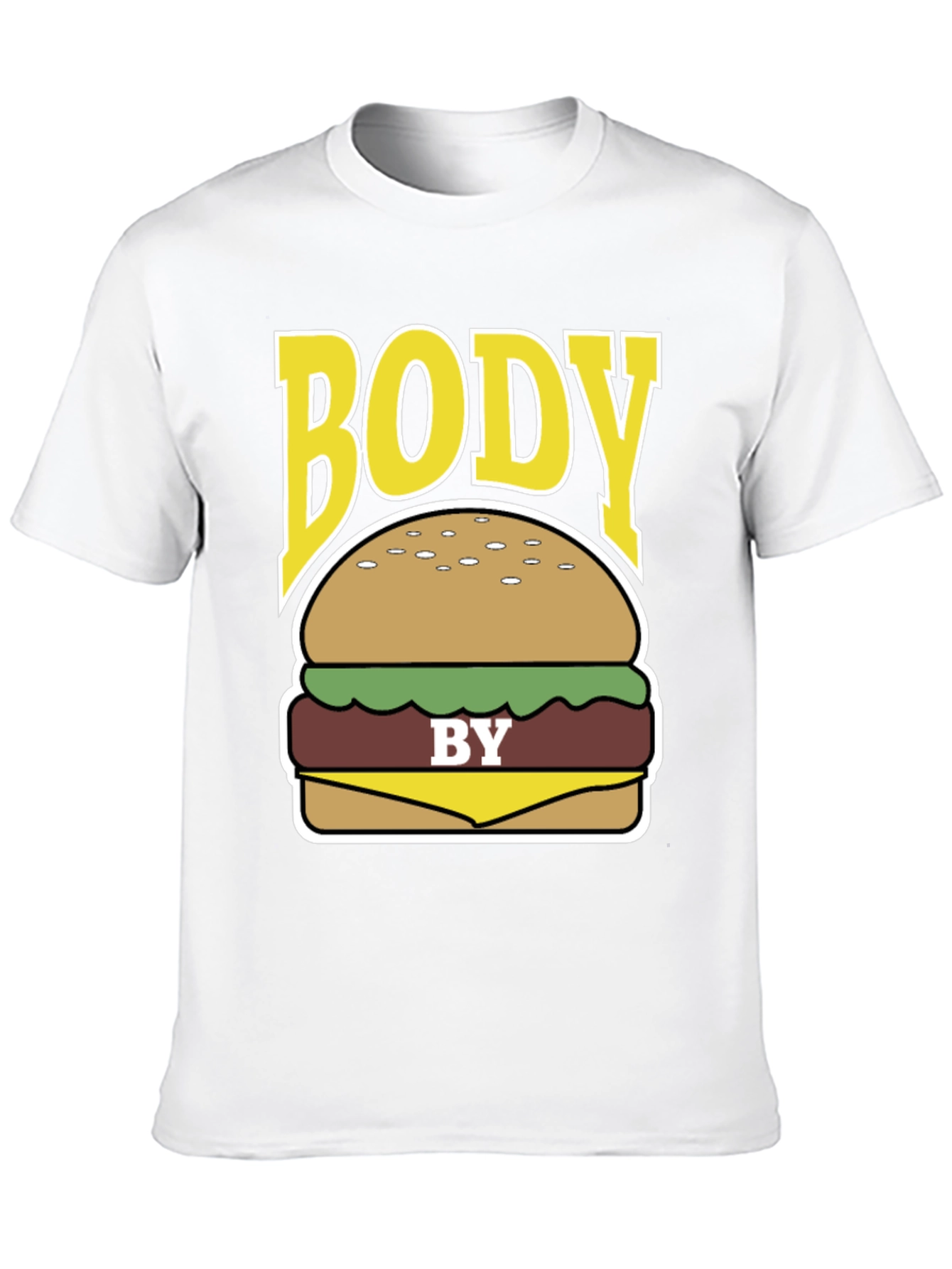 Body by Burger Funny Graphic T-Shirt