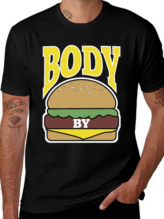Body by Burger Funny Graphic T-Shirt