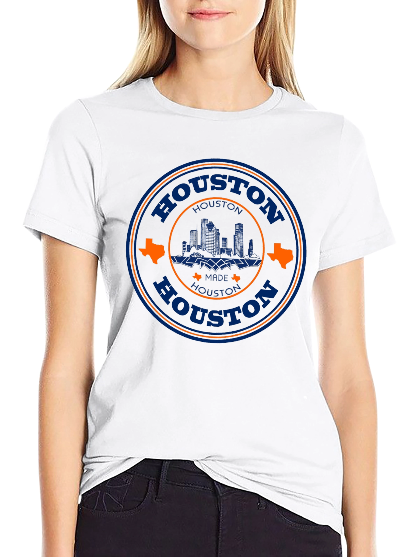 Houston Pride Graphic Tee - City Skyline Design