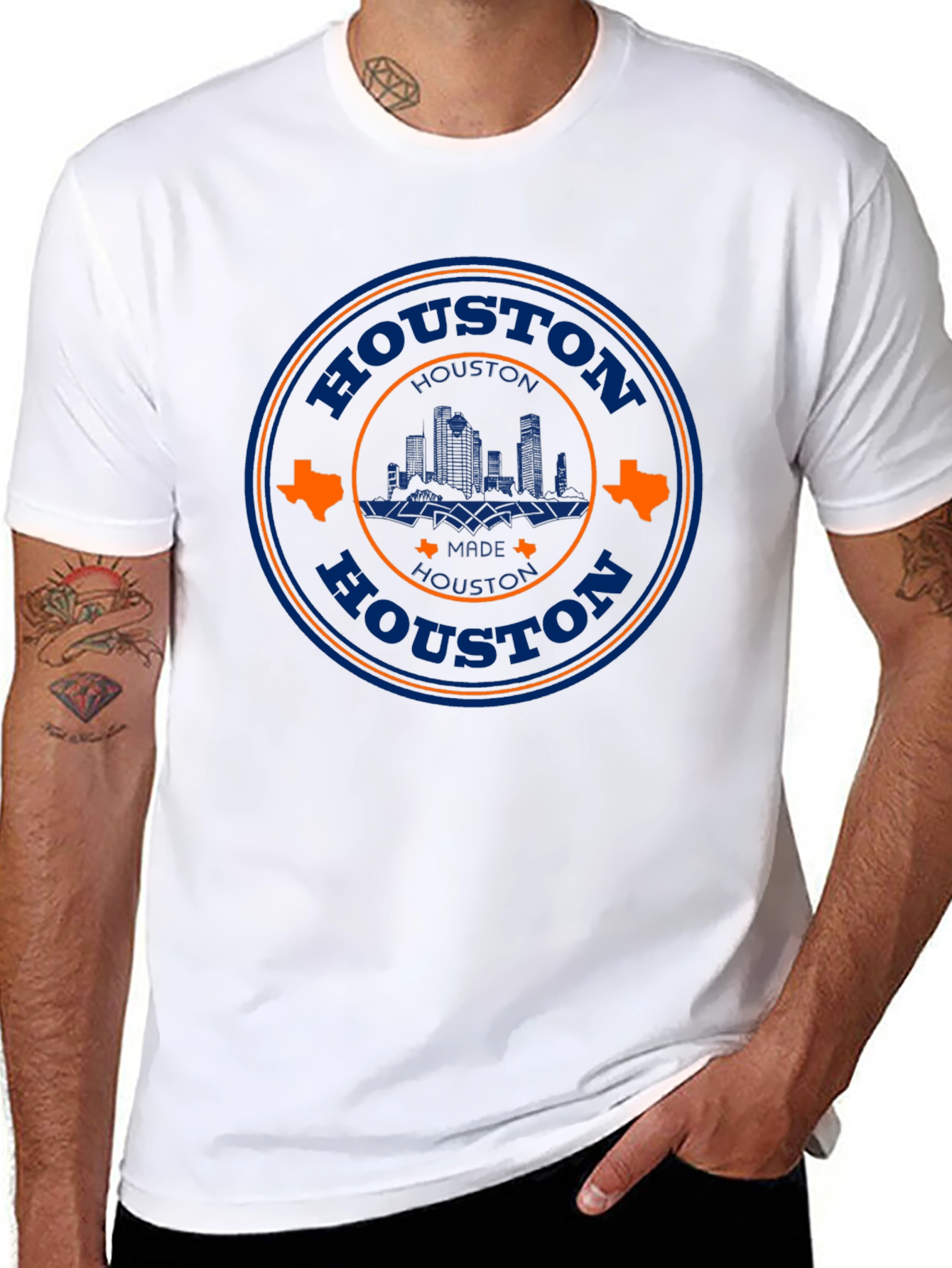 Houston Pride Graphic Tee - City Skyline Design