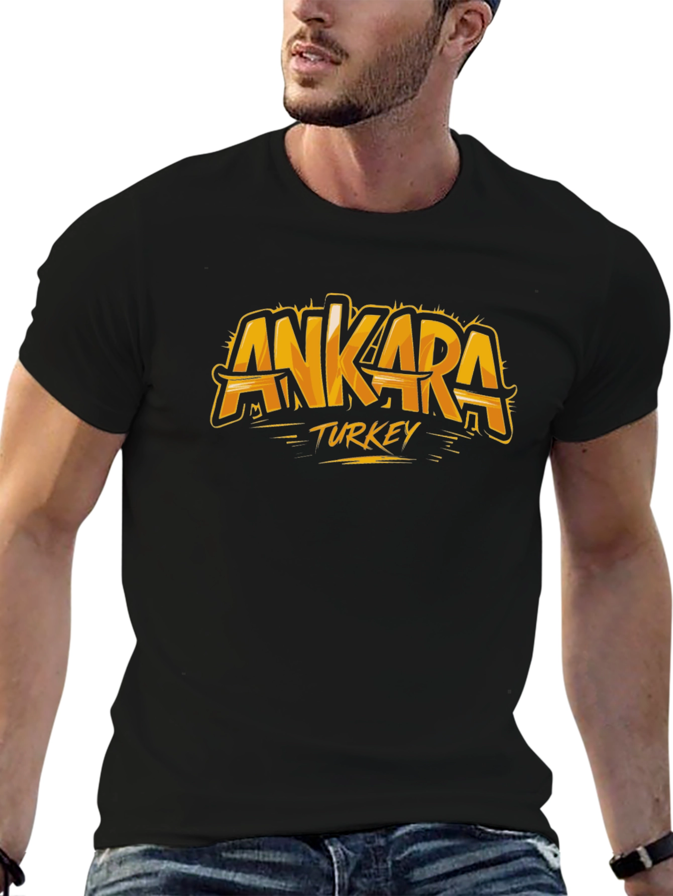 Ankara Turkey Graphic Tee - Black T-Shirt