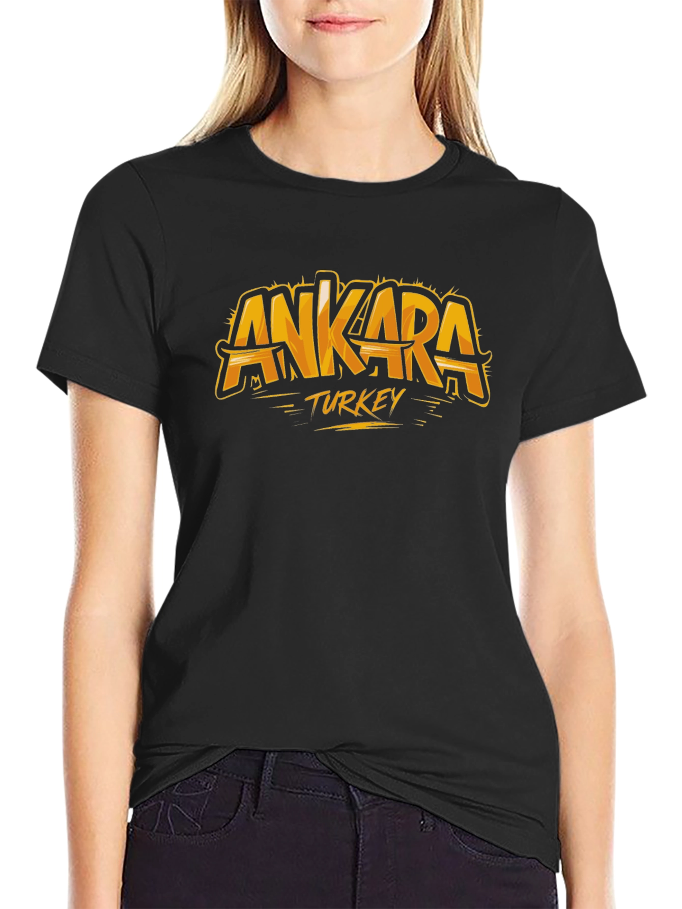Ankara Turkey Graphic Tee - Black T-Shirt