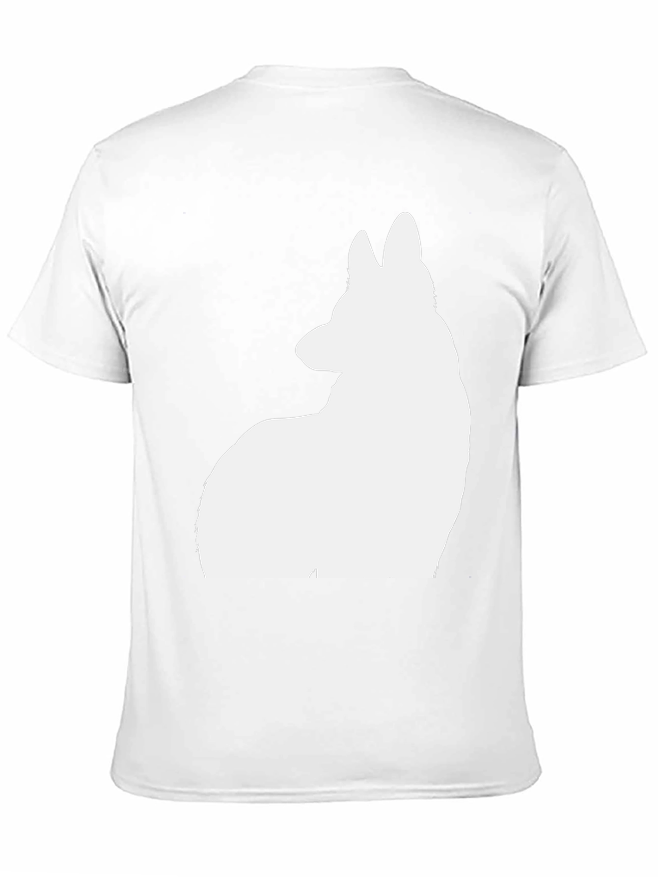 Dog Silhouette Graphic Tee - Casual Black T-Shirt