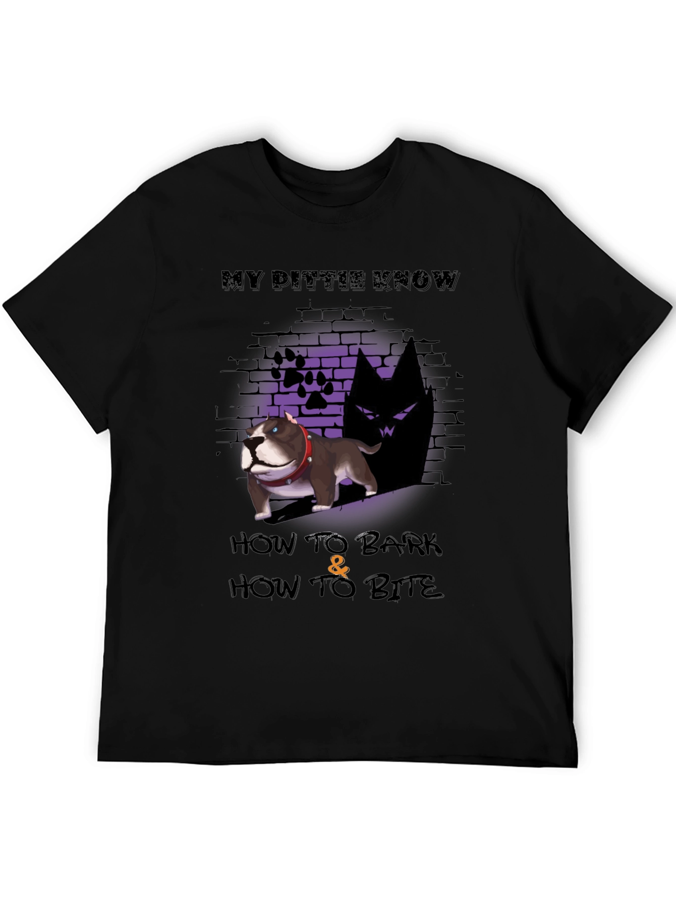 My Pittie Knows How to Bark & Bite T-Shirt