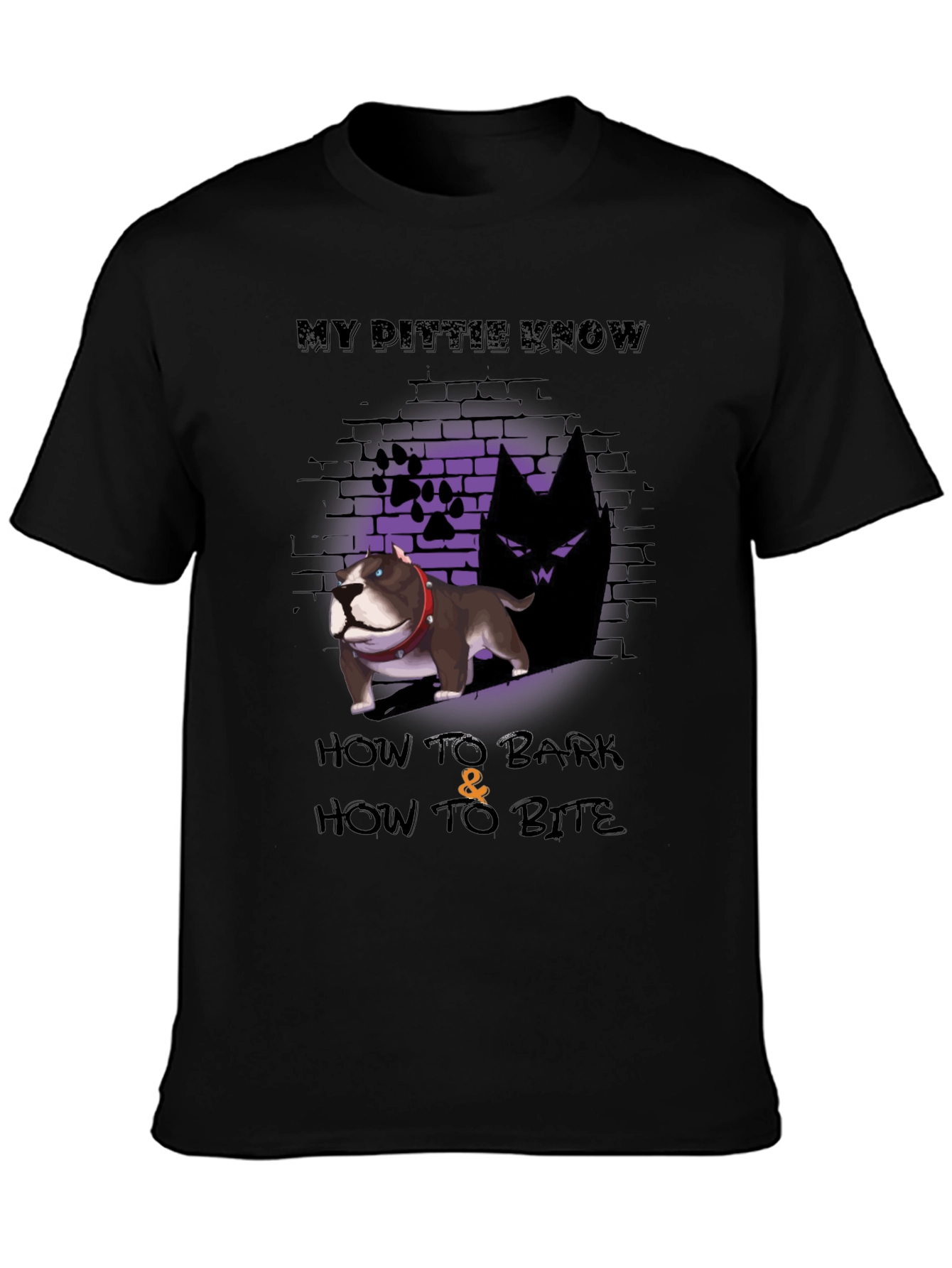 My Pittie Knows How to Bark & Bite T-Shirt