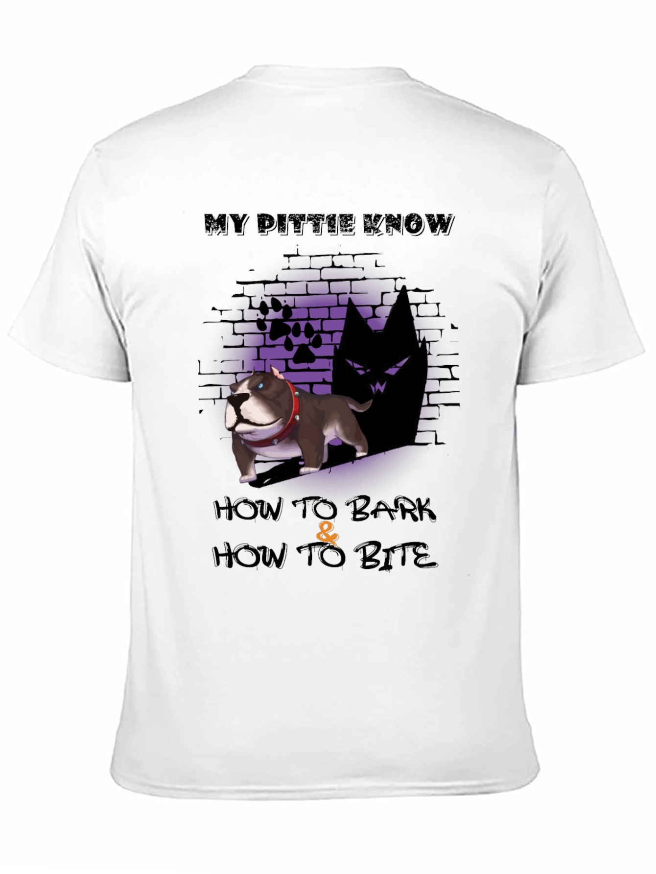 My Pittie Knows How to Bark & Bite T-Shirt