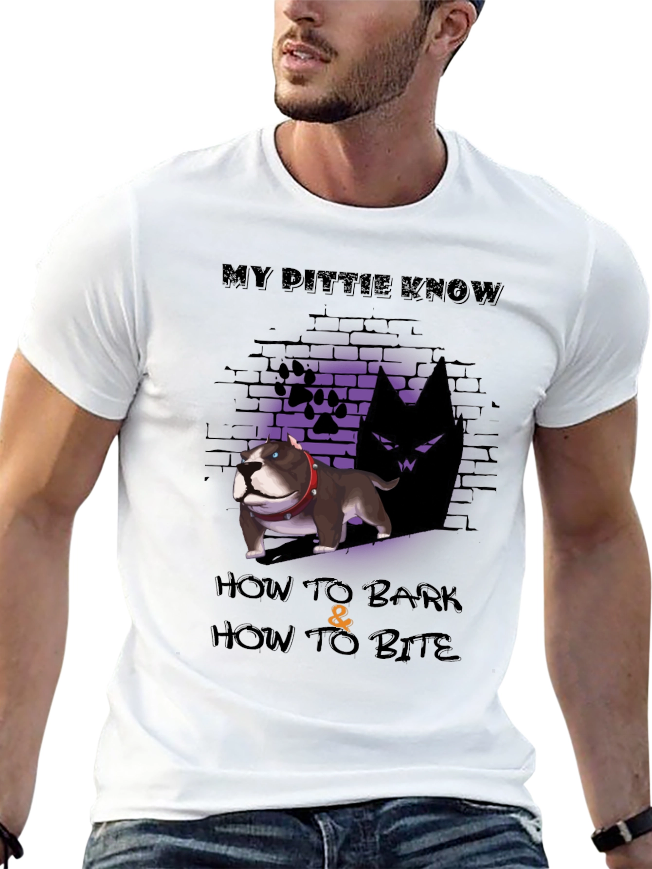 My Pittie Knows How to Bark & Bite T-Shirt