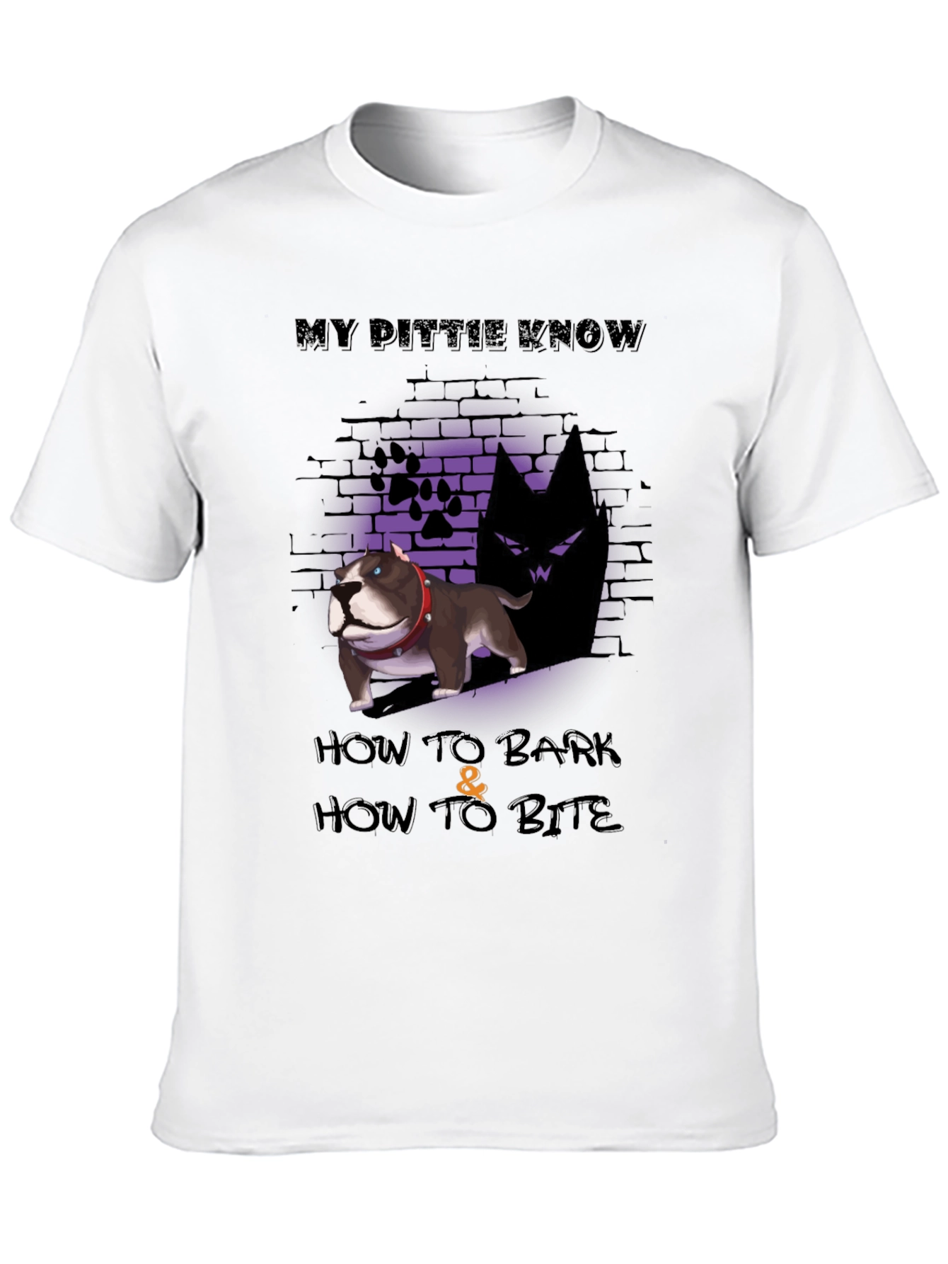 My Pittie Knows How to Bark & Bite T-Shirt