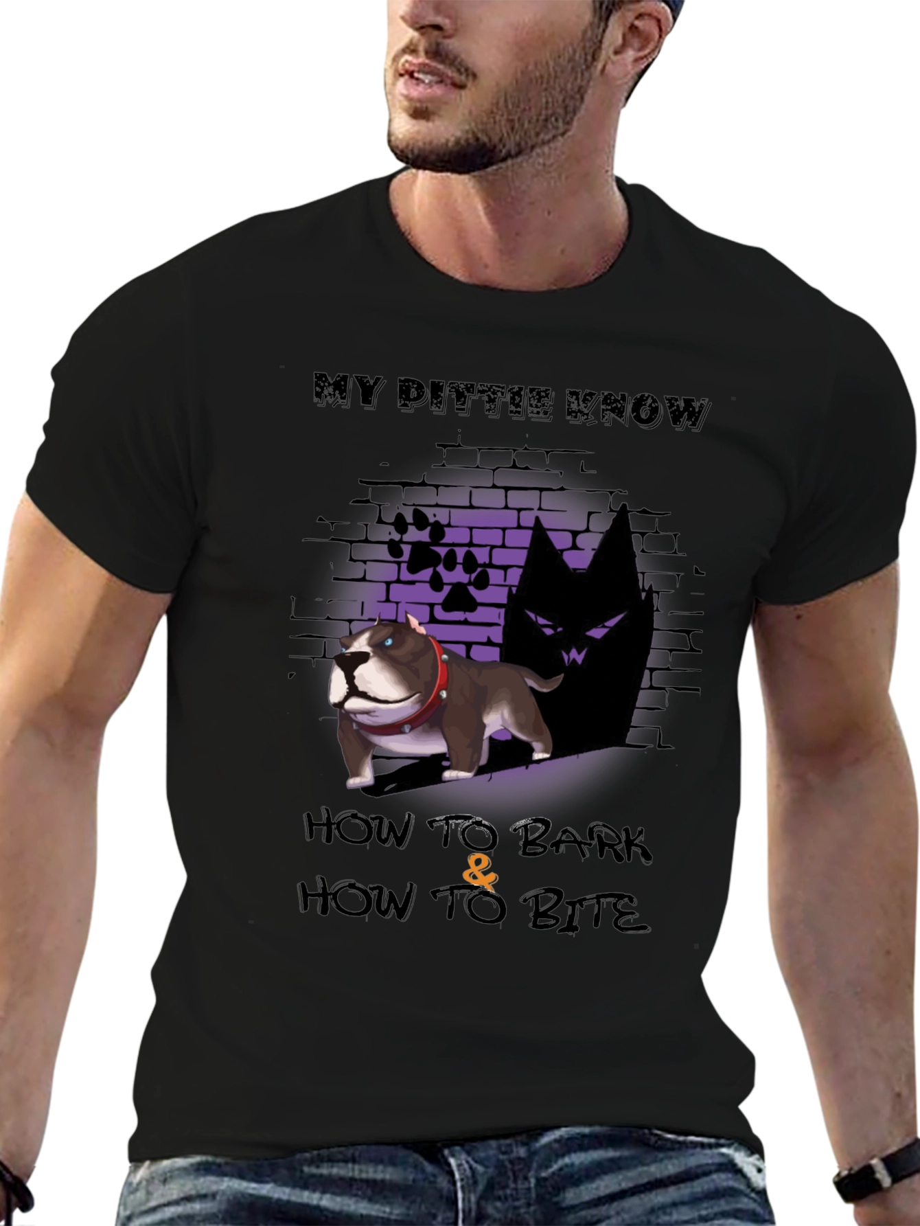 My Pittie Knows How to Bark & Bite T-Shirt