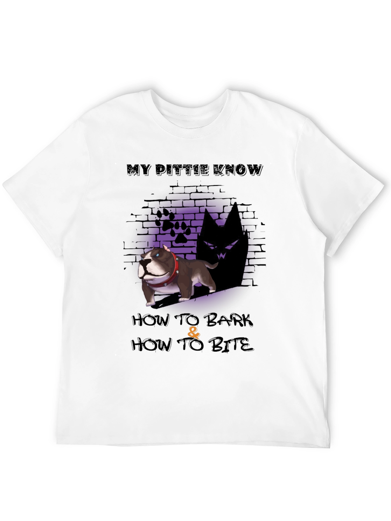 My Pittie Knows How to Bark & Bite T-Shirt