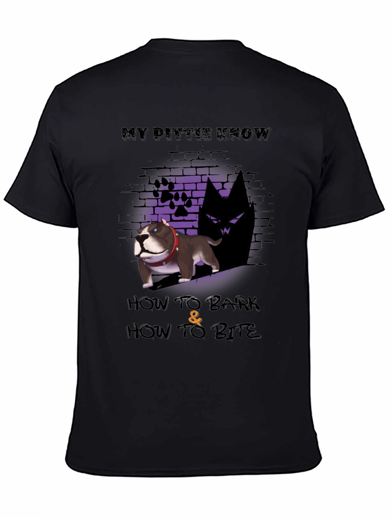My Pittie Knows How to Bark & Bite T-Shirt