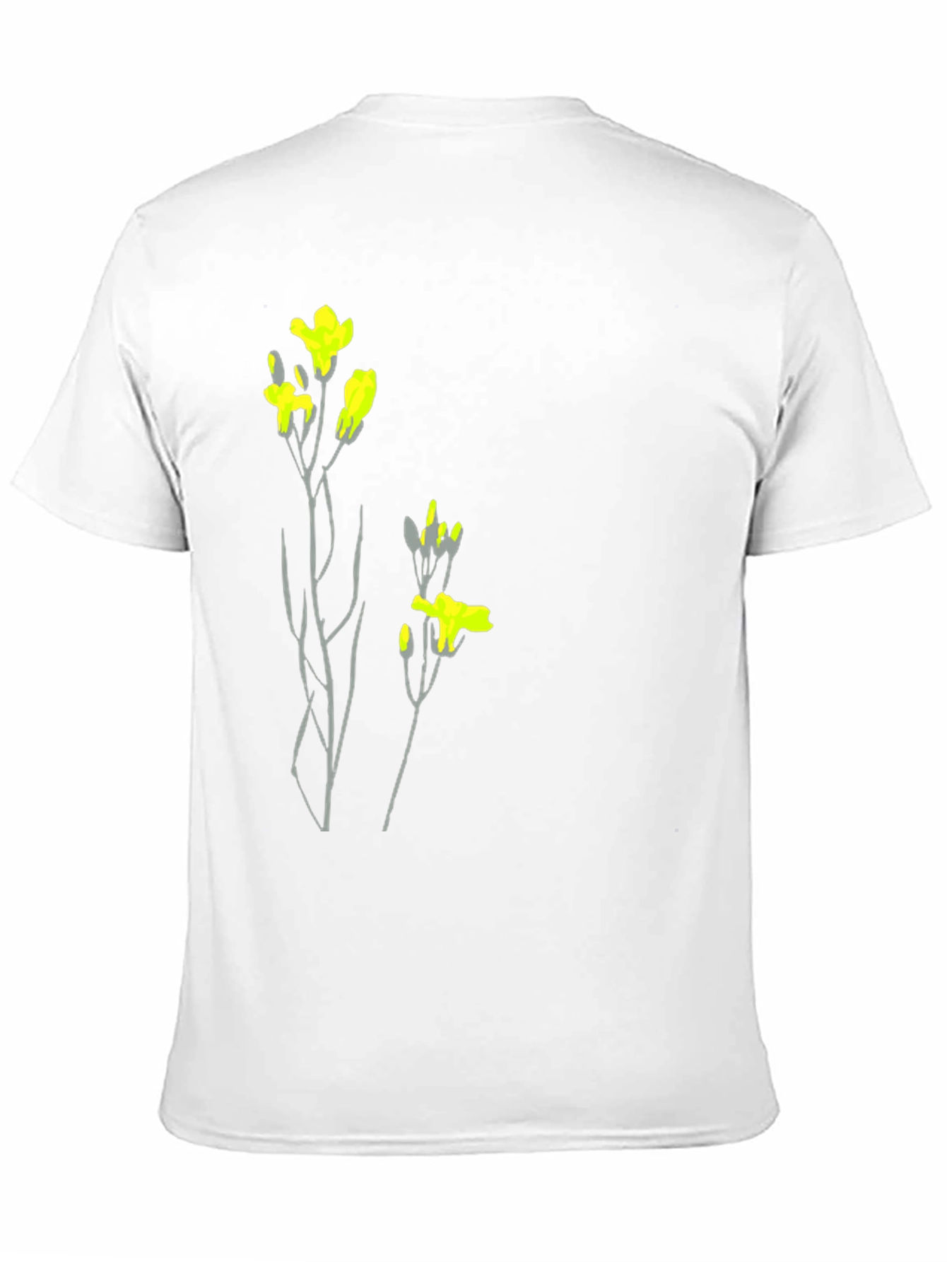Black Tee with Floral Graphic