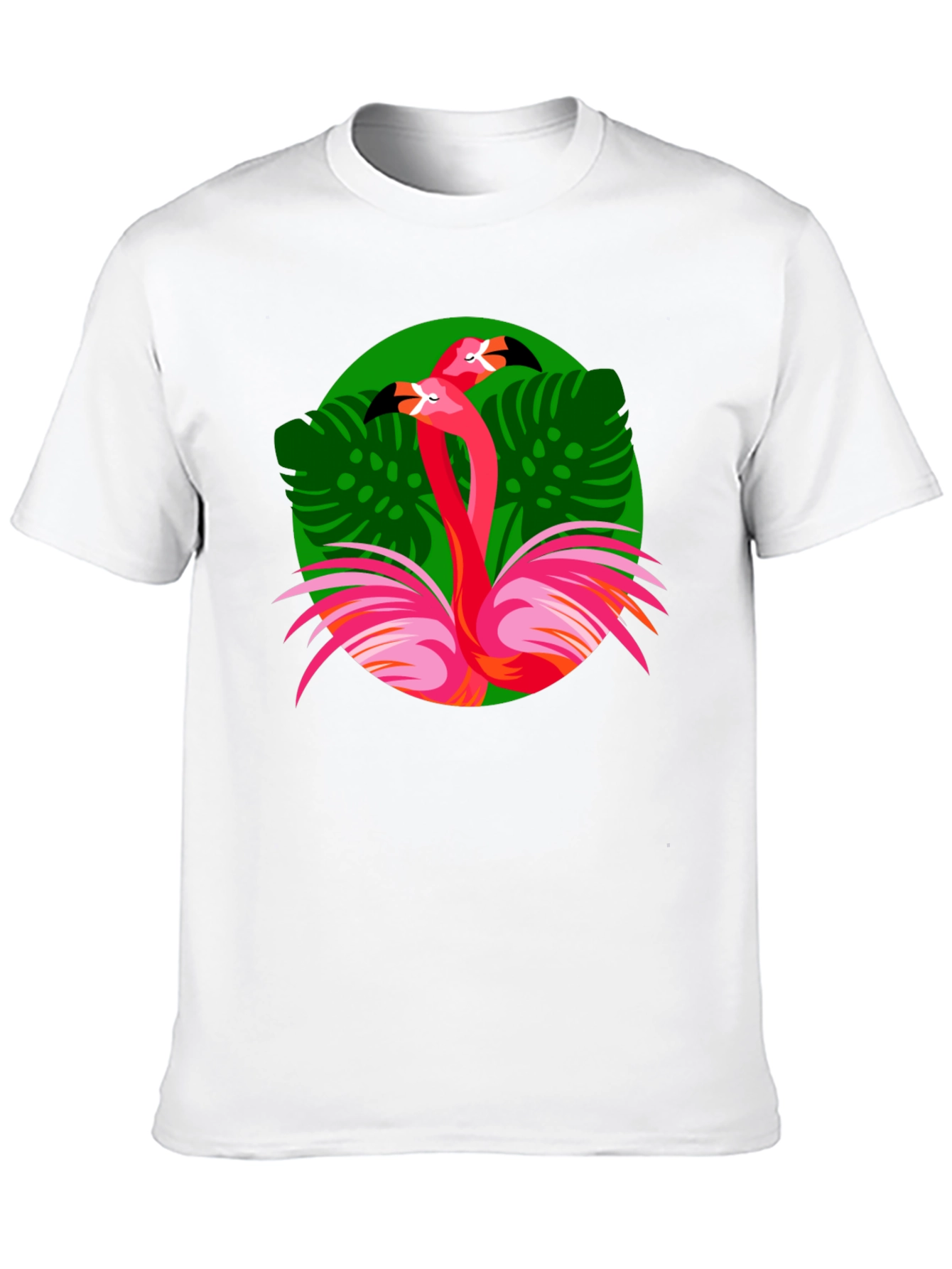 Flamingo Graphic Print Black T-Shirt
