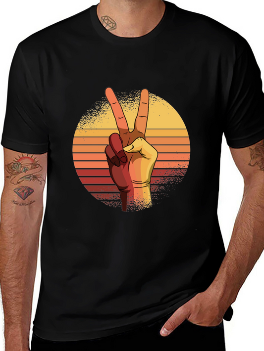 Retro Peace Sign T-Shirt - Vintage Style Tee