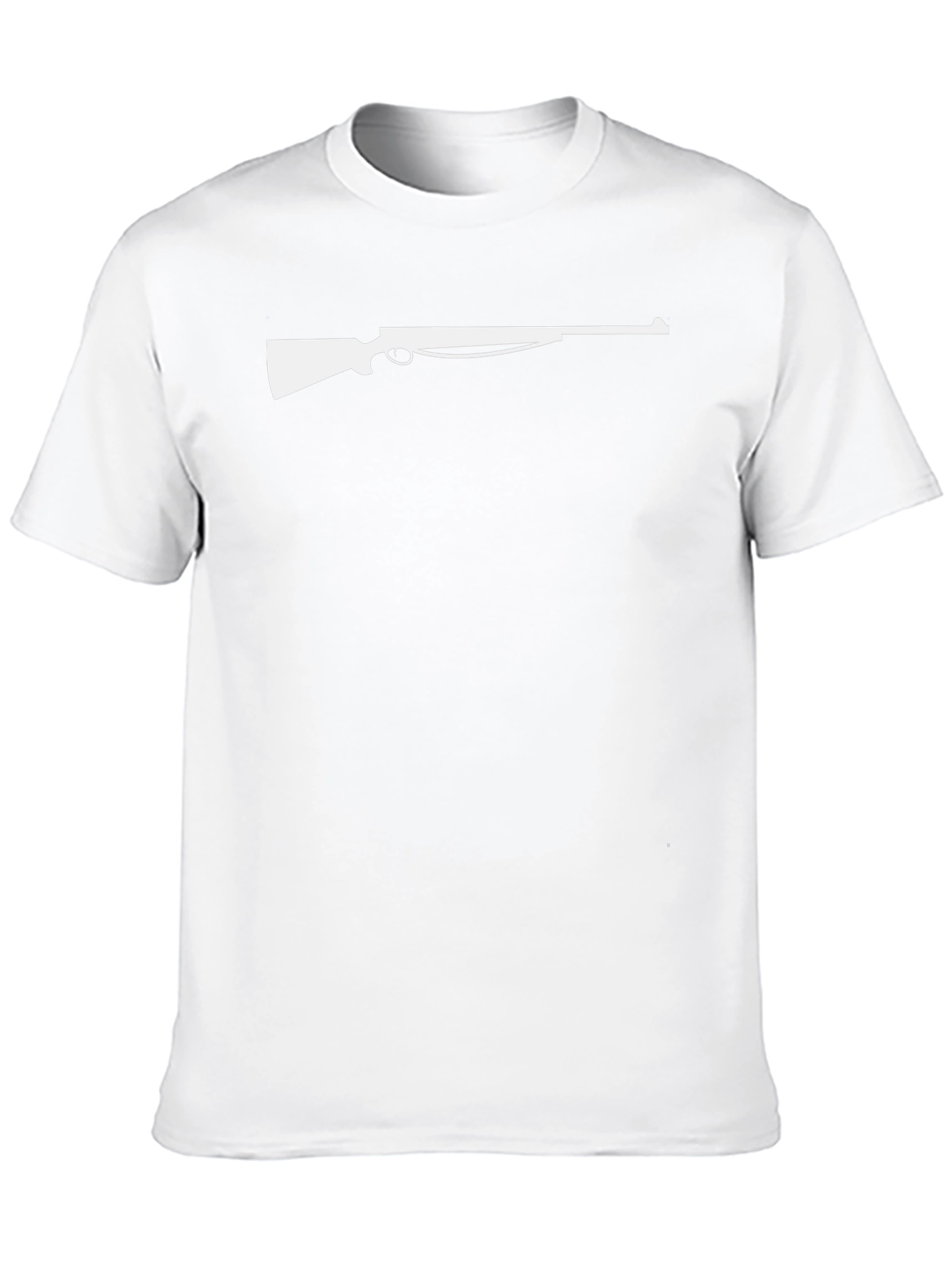 Gun Silhouette Graphic Tee - Black Cotton T-Shirt