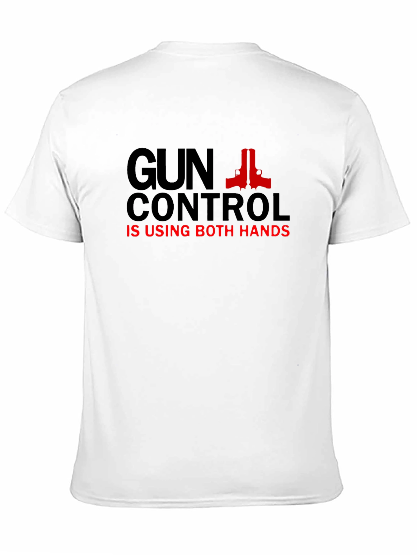 Gun Control T-Shirt - Using Both Hands - Black
