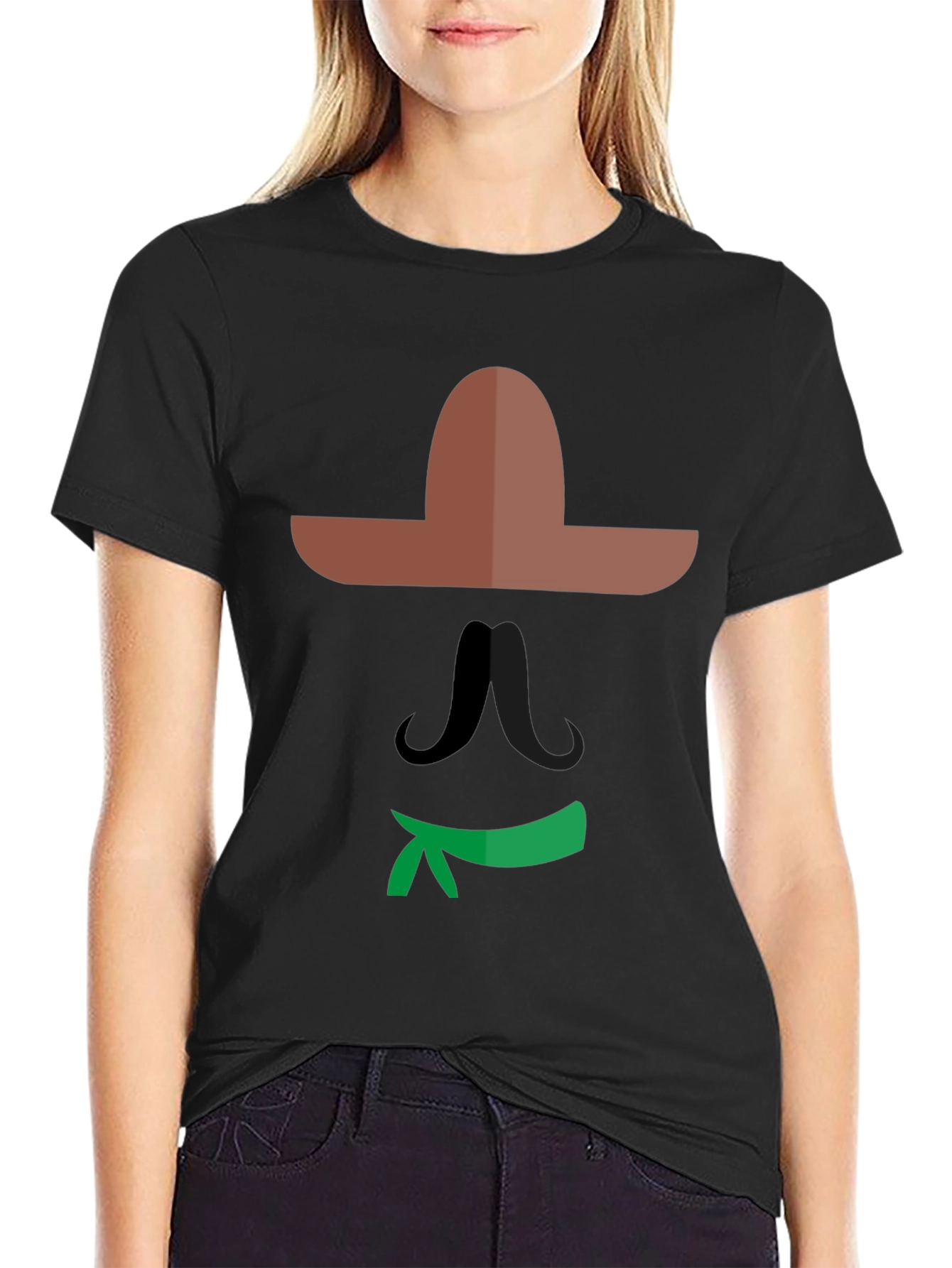 Mexican Graphic Tee - Black Cotton Shirt