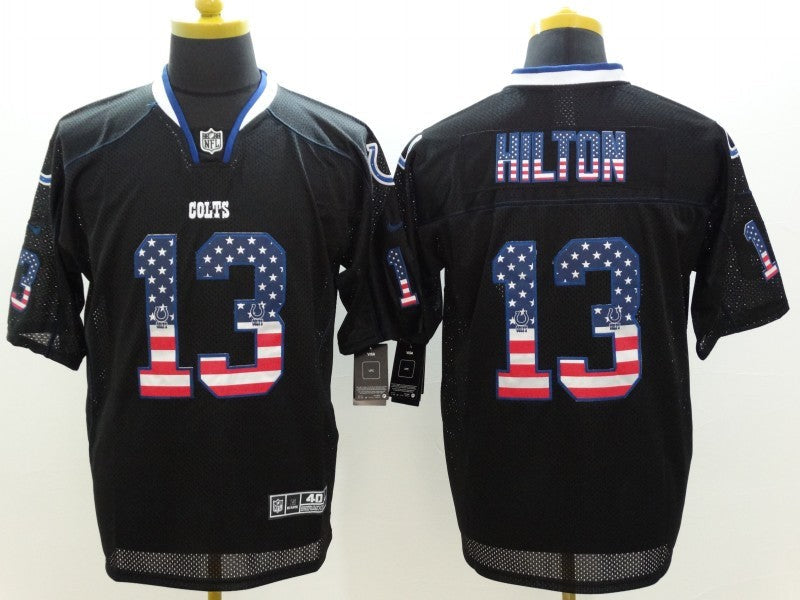 Men's Indianapolis Colts T.Y. Hilton #13 Black Game Jerseys