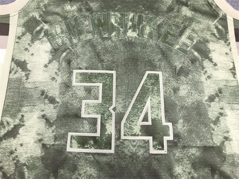 Men's Milwaukee Bucks Giannis Antetokounmpo #34 Brown Select Series Swingman Jerseys
