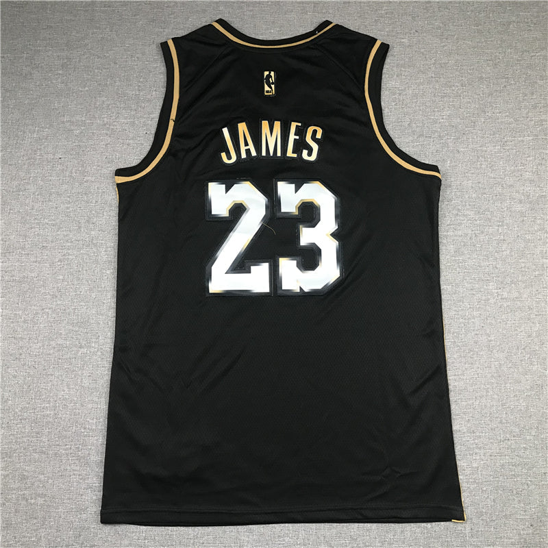 Men's Los Angeles Lakers LeBron James #23 Black Swingman Player Jerseys