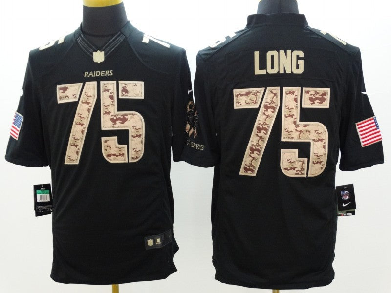 Men's Las Vegas Raiders Howie Long #75 Black Game Jerseys