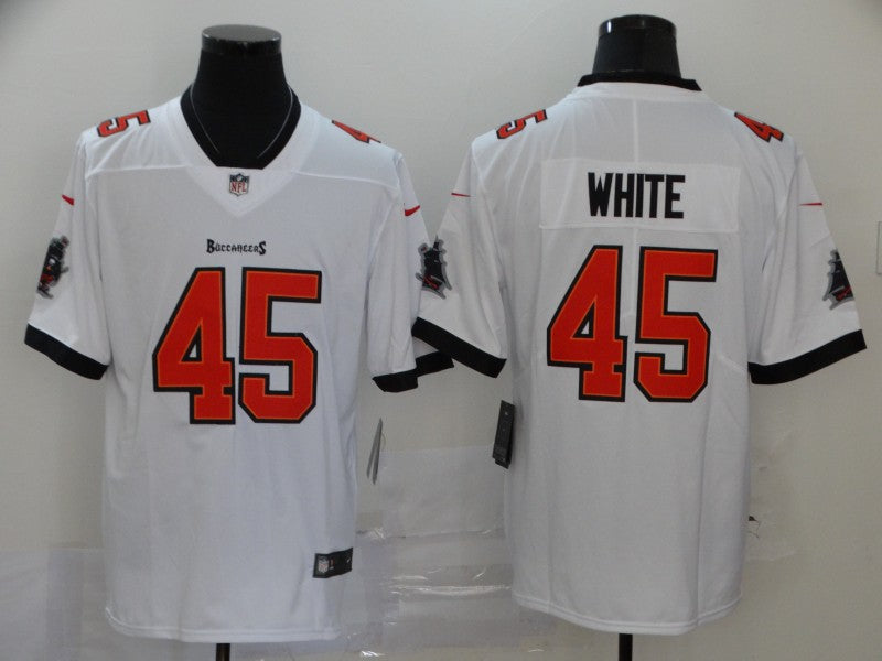 Men's Tampa Bay Buccaneers Devin White #45 White Game Jerseys