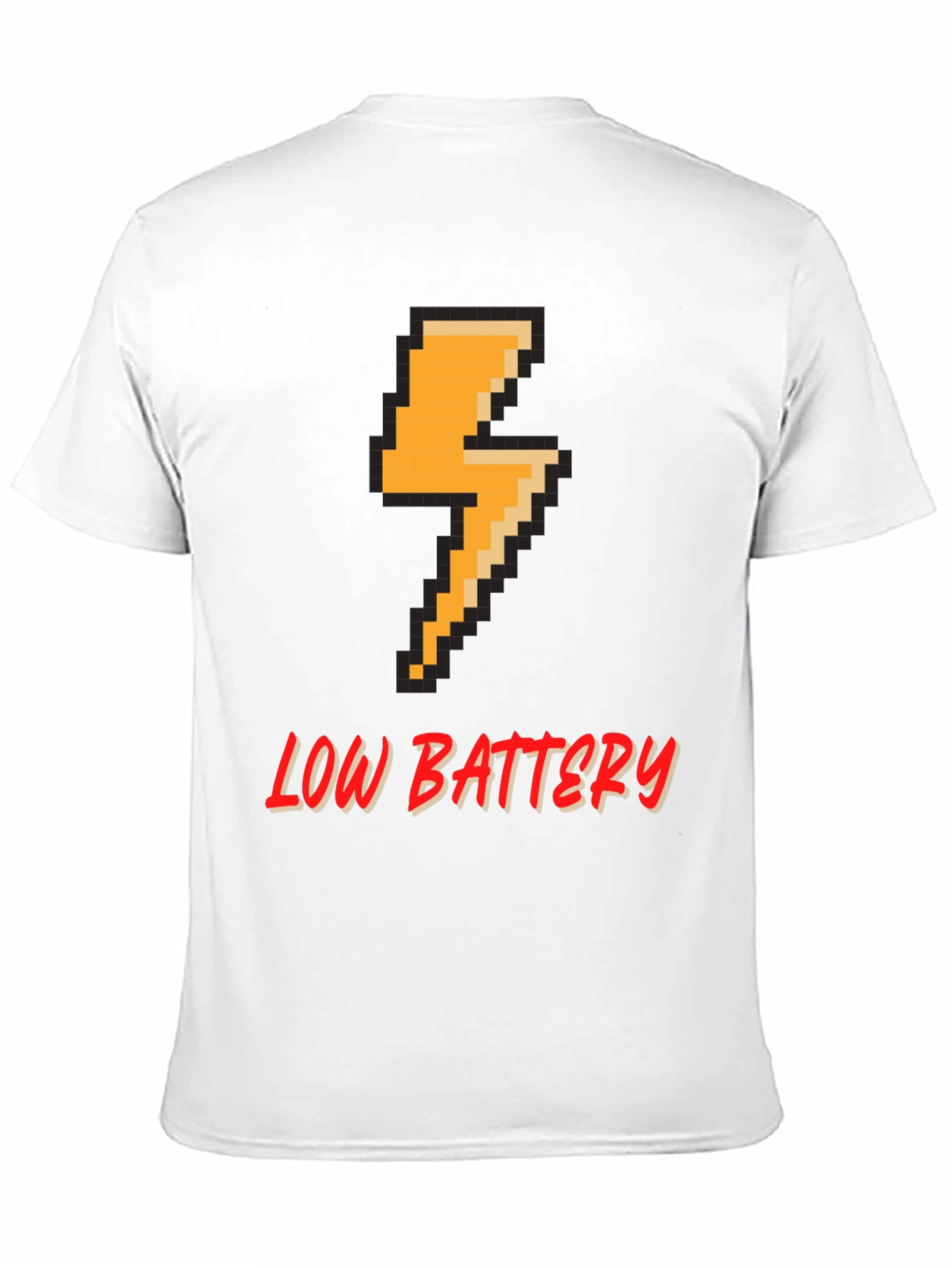 Pixel Low Battery T-Shirt - Gamer Style Tee