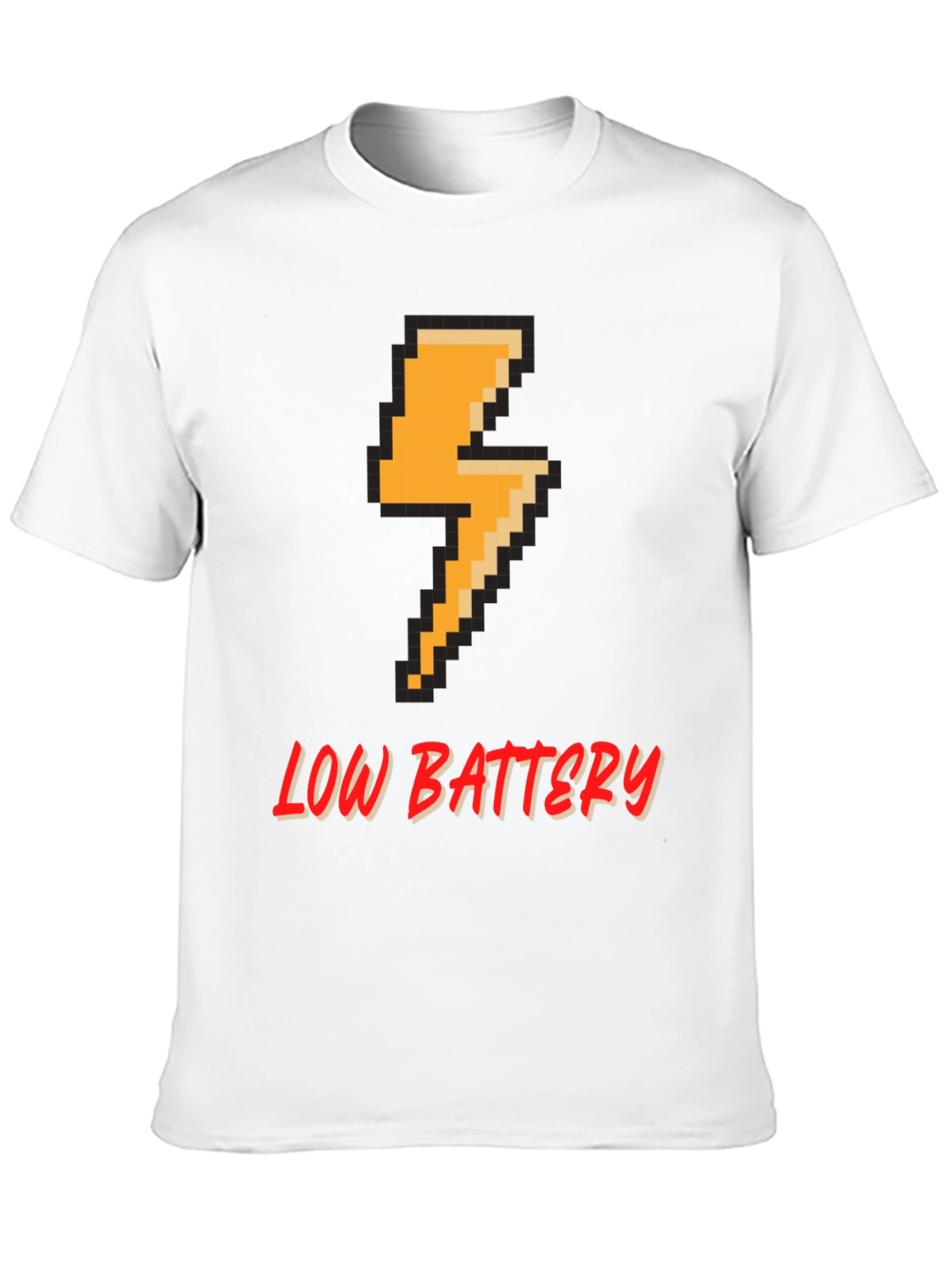 Pixel Low Battery T-Shirt - Gamer Style Tee