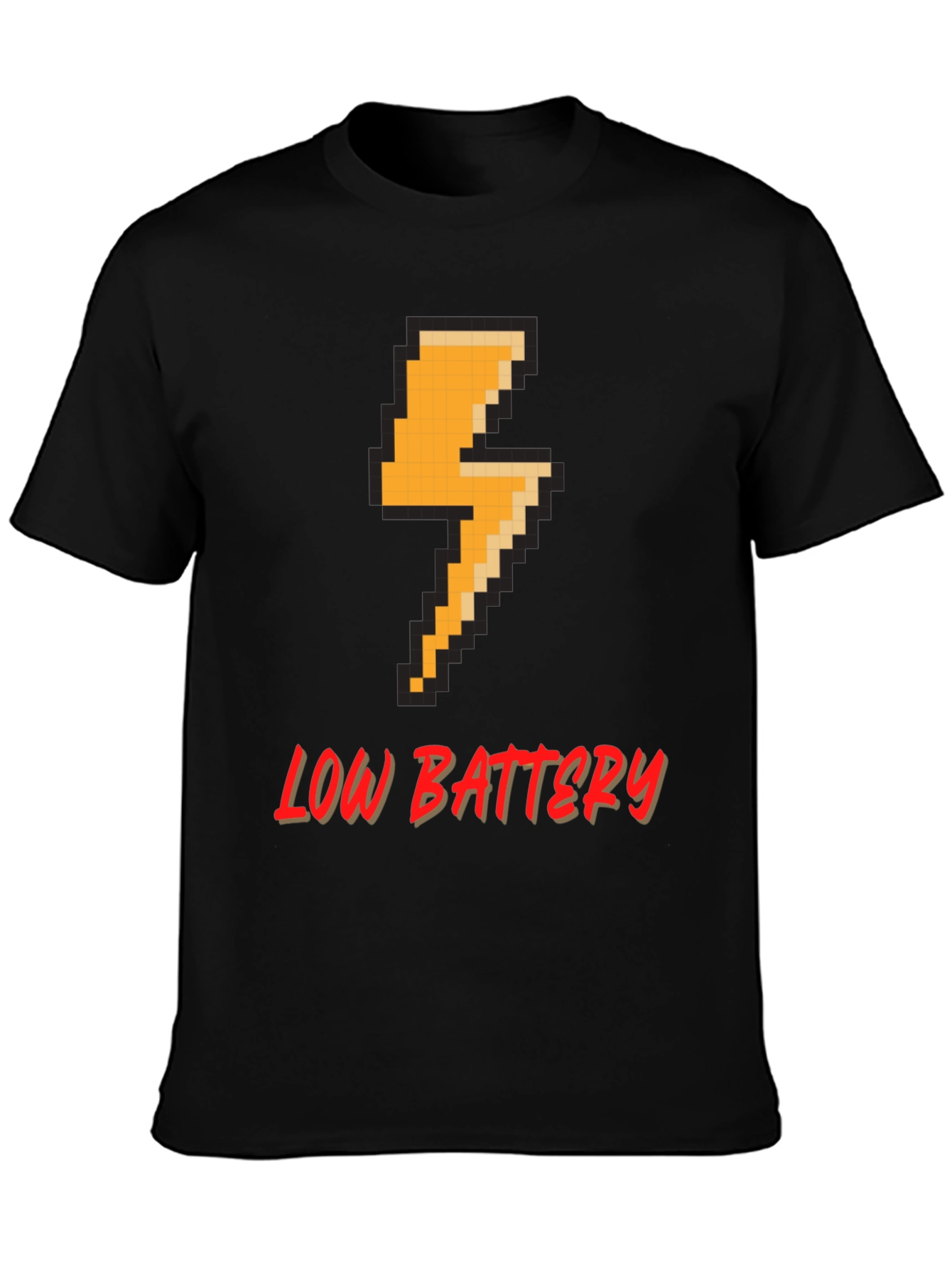 Pixel Low Battery T-Shirt - Gamer Style Tee