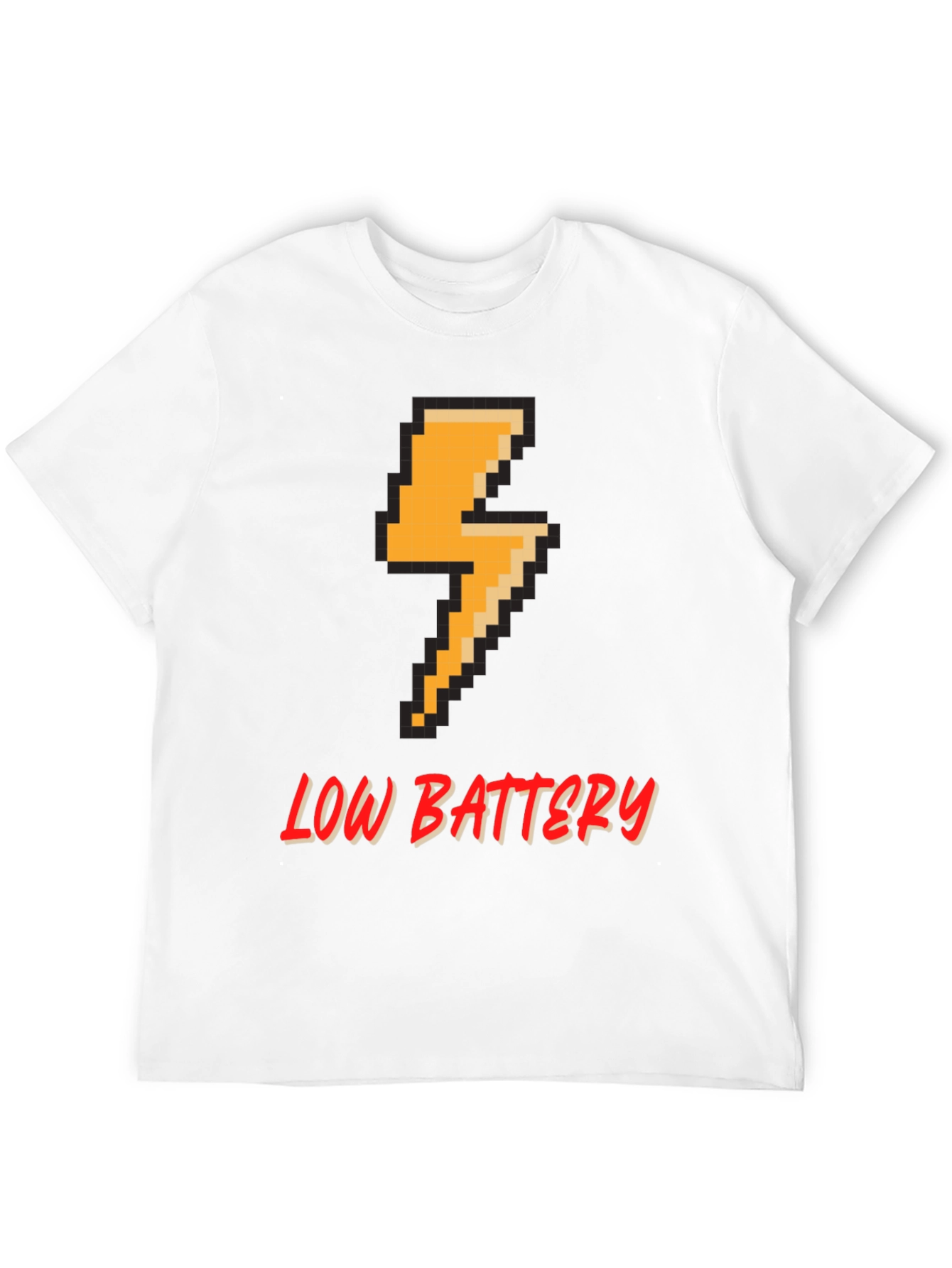 Pixel Low Battery T-Shirt - Gamer Style Tee