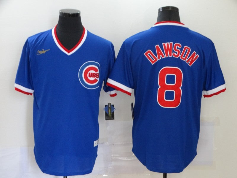 Men's Chicago Cubs Andre Dawson #8 Blue Replica Player Jerseys