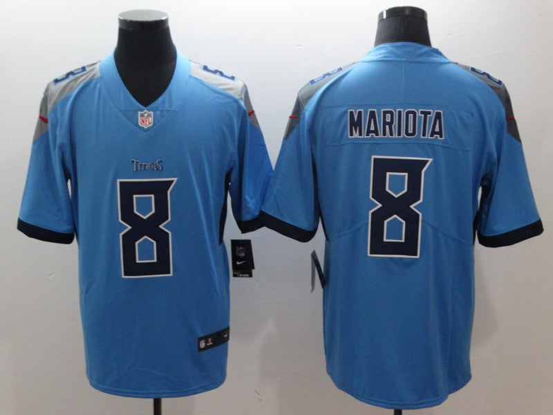 Men's Tennessee Titans Marcus Mariota #8 Light Blue Game Jerseys