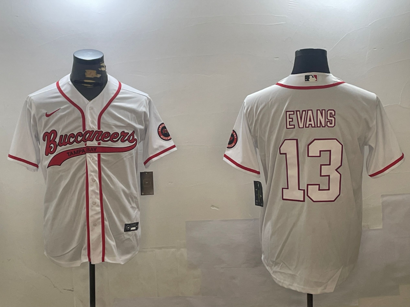 Men's Tampa Bay Buccaneers Mike Evans #13 White Player Jerseys