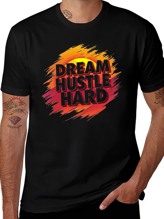 Dream Hustle Hard Graphic Tee - Black
