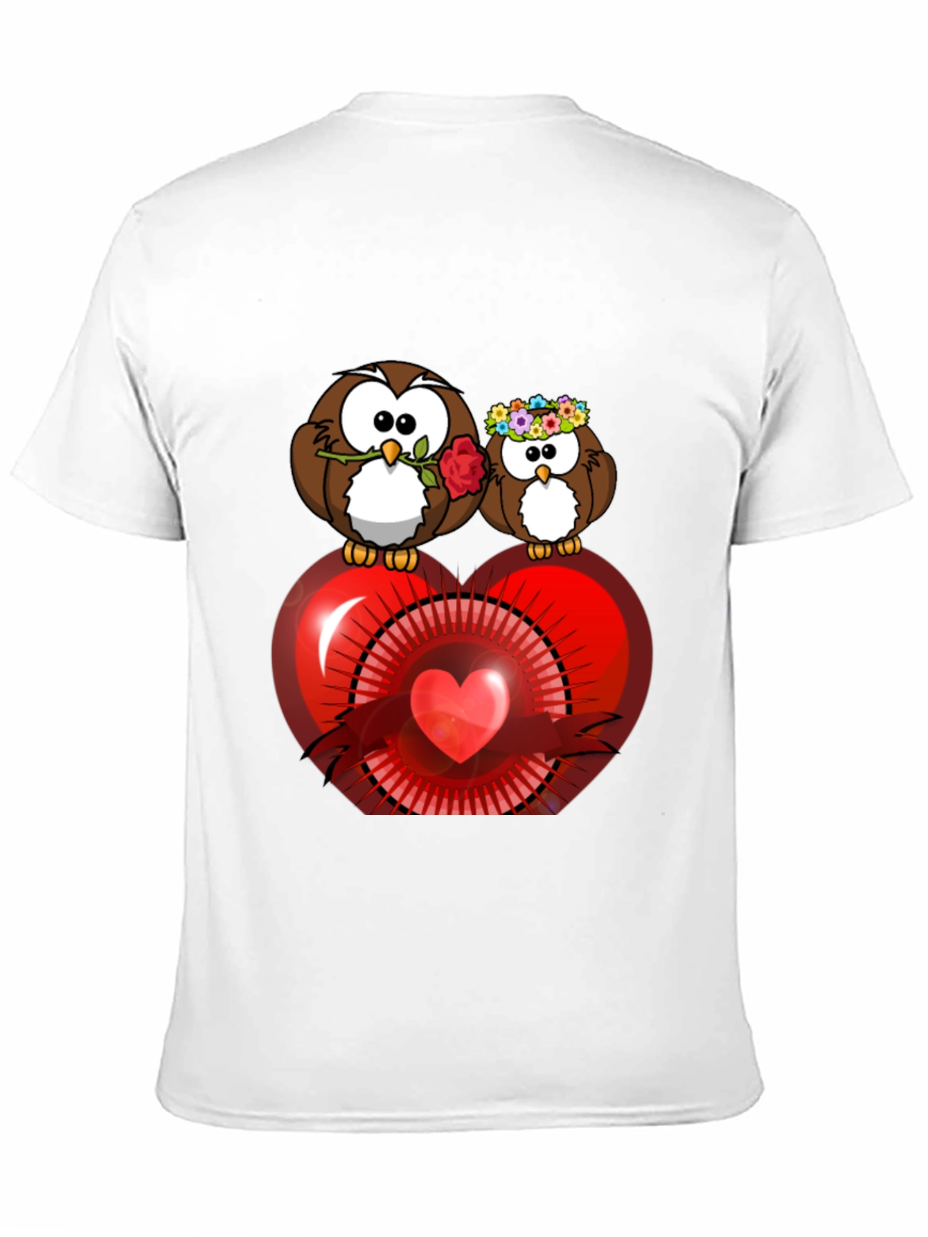 Owl Love Heart Graphic T-Shirt