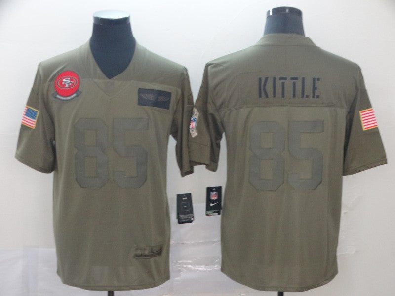 Men's San Francisco 49ers George Kittle #85 Brown Game Jerseys