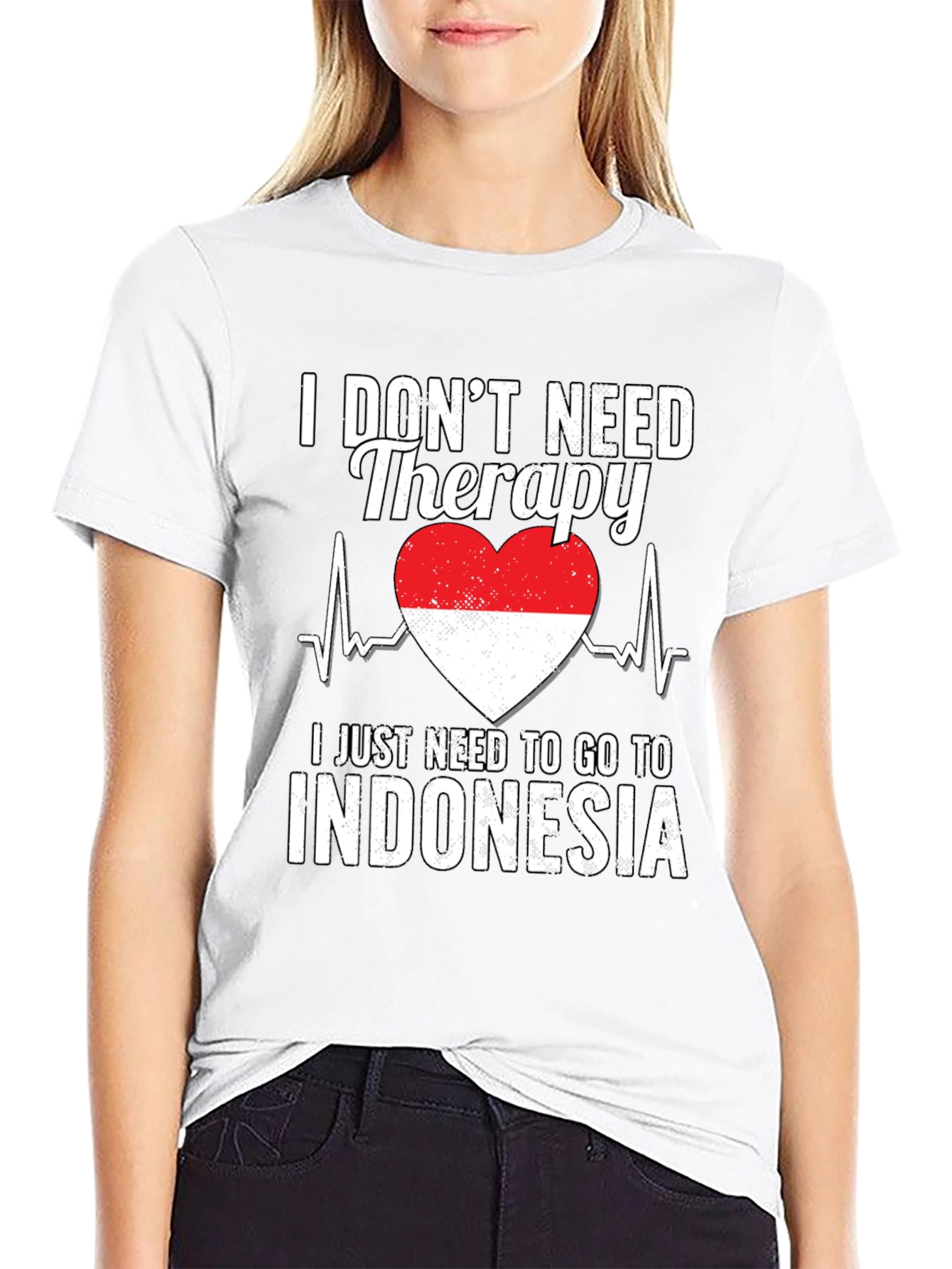 Indonesia Therapy Heartbeat T-Shirt