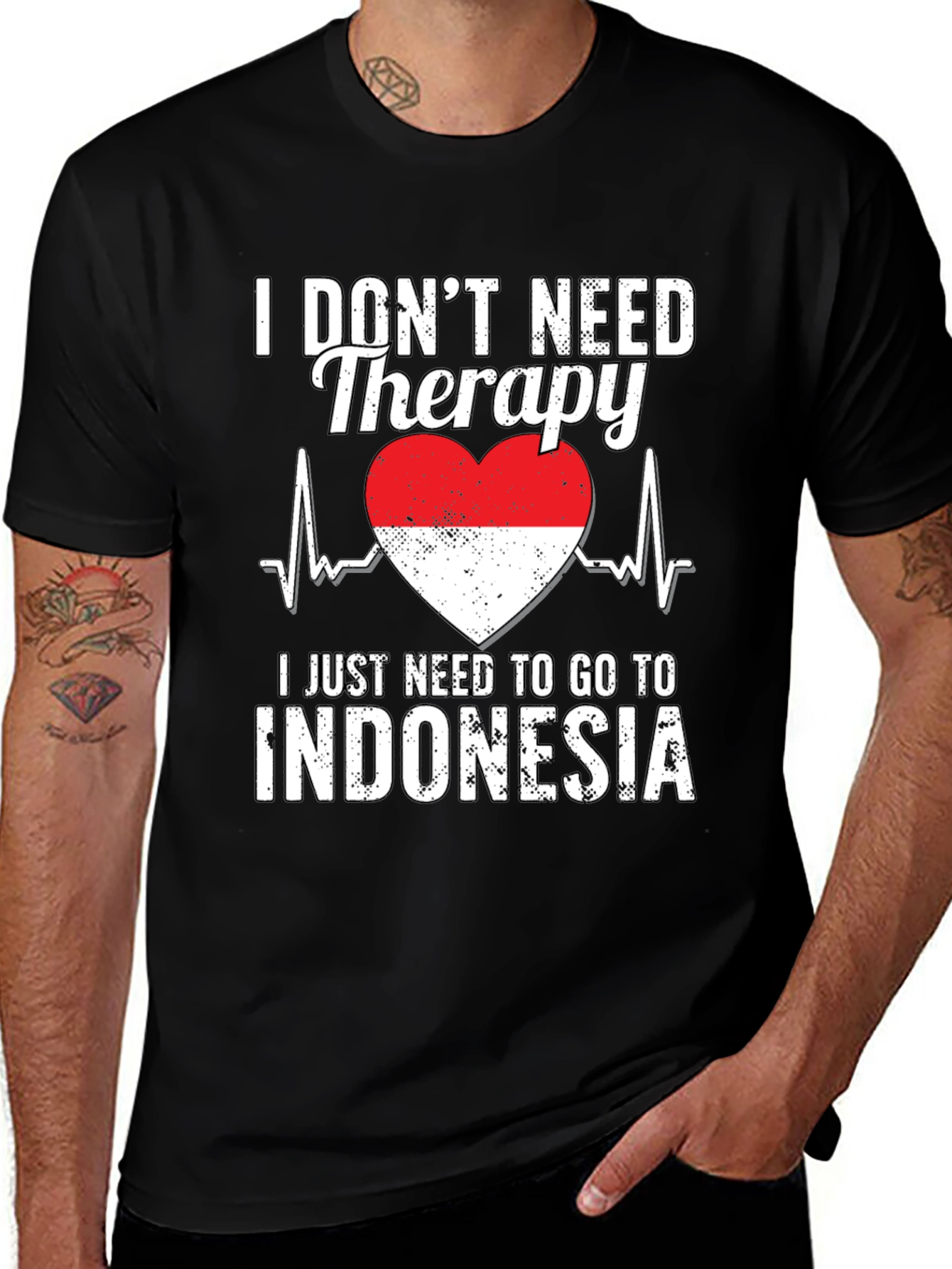 Indonesia Therapy Heartbeat T-Shirt