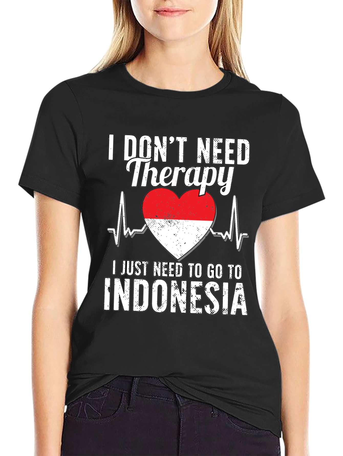 Indonesia Therapy Heartbeat T-Shirt