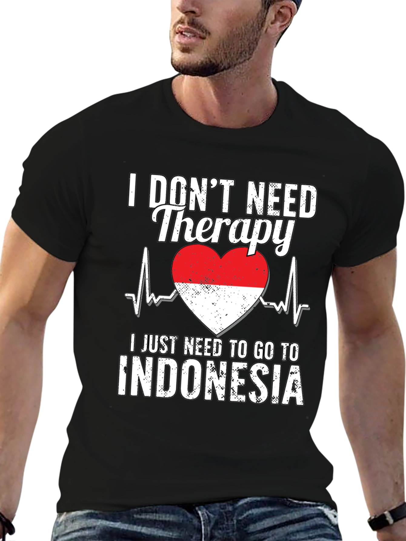Indonesia Therapy Heartbeat T-Shirt