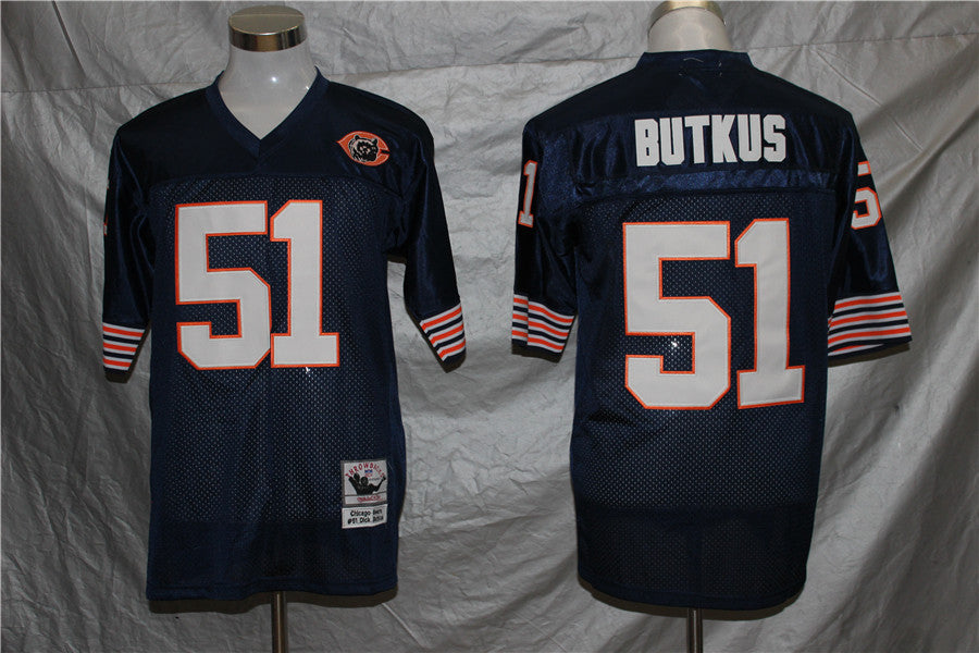 Men's Chicago Bears Dick Butkus Mitchell & Ness Navy Legacy Replica Jerseys