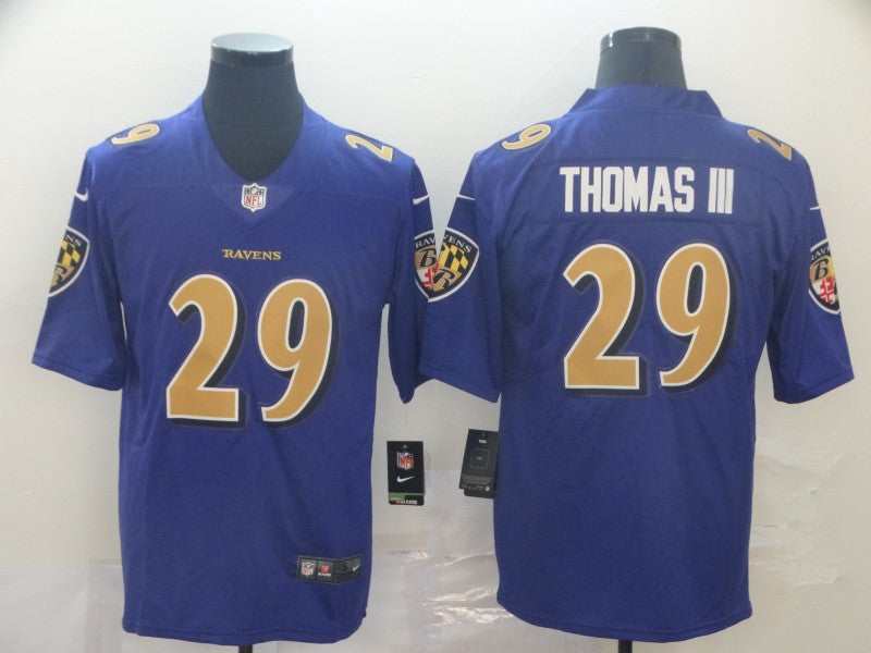 Men's Baltimore Ravens Earl Thomas III #29 Purple Game Player Jerseys