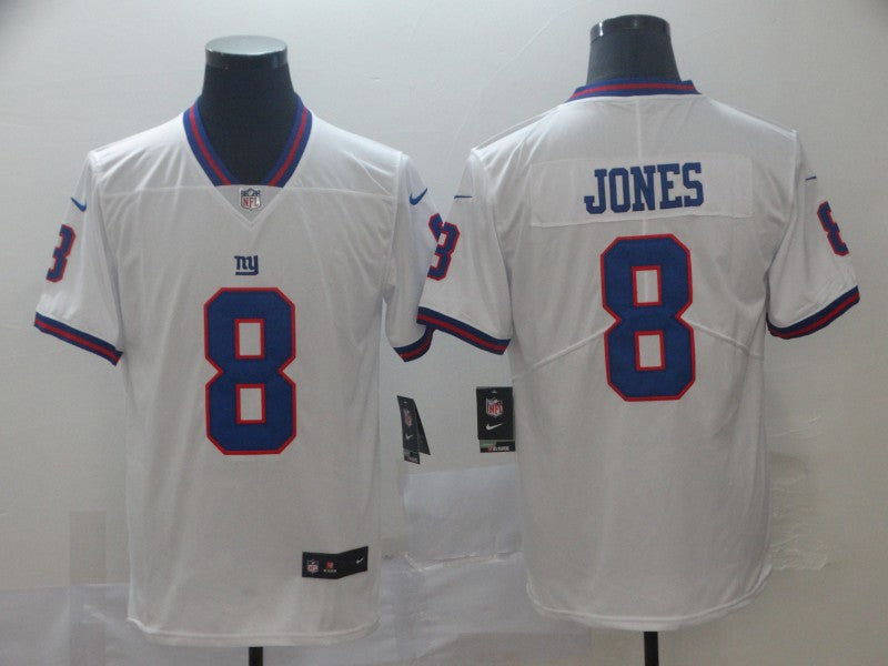 Men's New York Giants Daniel Jones #8 White Game Player Jerseys