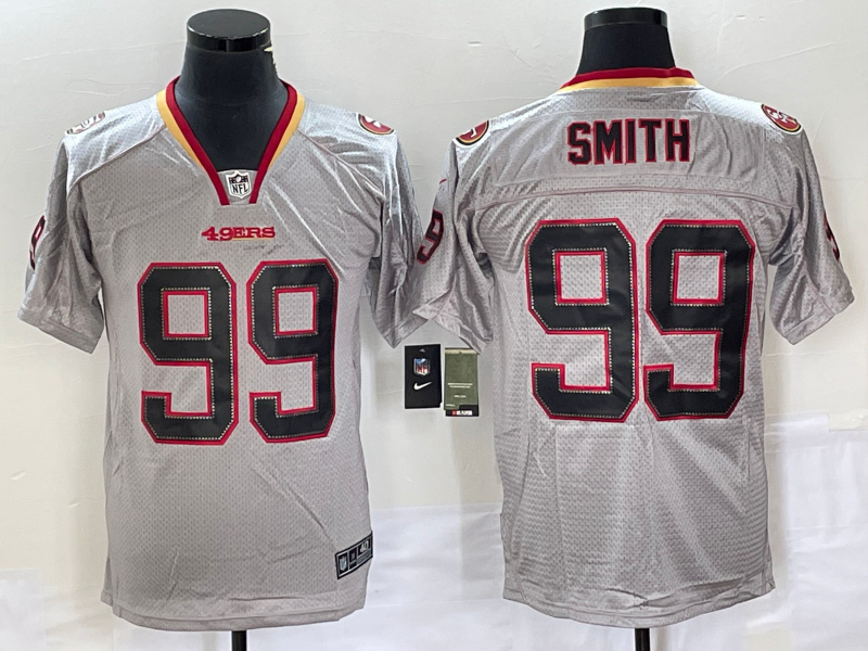 Men's San Francisco 49ers Aldon Smith #99 Gray Game Jerseys