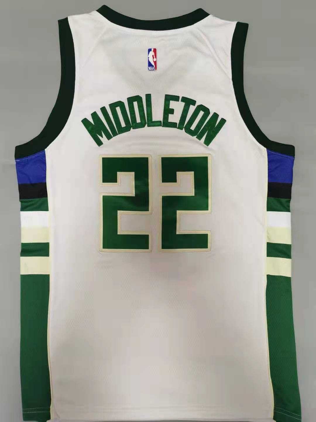 Men's Milwaukee Bucks Khris Middleton Fanatics Branded White Fast Break Jerseys